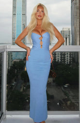 Break It Off Maxi Dress Blue