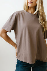 Abby Oversized Tee in Mocha