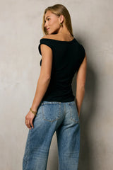 Daina Ruched Top in Black