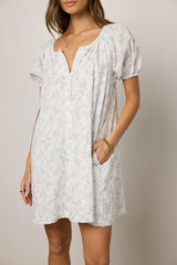 Pattie Floral Babydoll Dress in Lavender