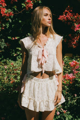 Regina Floral Blouse in Blush