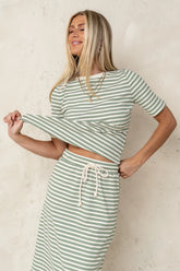 Niya Striped top in Green