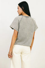 Sierra Cap Sleeve Top in Grey