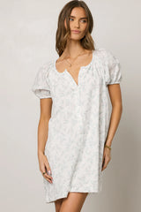 Pattie Floral Babydoll Dress in Lavender