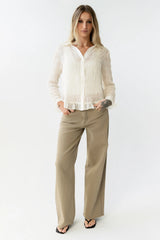 Nicola Sheer Blouse in Cream
