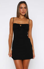 On The Cover Mini Dress Black