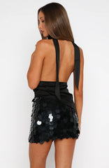 At A Glance Halter Top Black