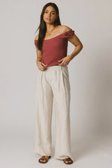 Ace Ribbed Top in Berry