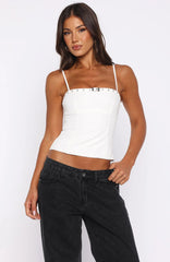 Too Rare To Care Top Off White