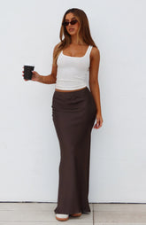 Keep Coming Back Maxi Skirt Charcoal