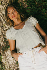 Laney Relaxed Blouse in Sage