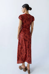 Ellianna Floral Maxi Dress in Brick