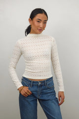 Luna Sheer Top in Ivory