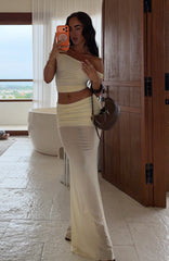 Need Your Heart Maxi Skirt Cream
