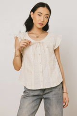 Rome Floral Blouse in Yellow