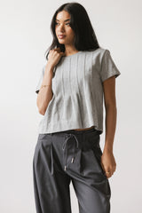 Cattelain Pleated Top in Grey