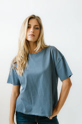 Abby Oversized Tee in Blue