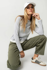 Destiny Double Layer Top in Grey