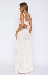 Back To Summer Maxi Skirt White
