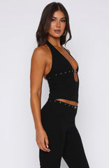 Firestorm Halter Top Black