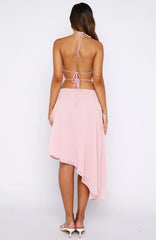 Hidden Grace Midi Skirt Pink