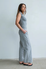 Ace Ribbed Top in Heather Grey