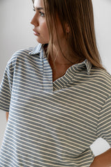 Lucca Striped Top in Grey