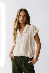 Poppy Collared Blouse in Cream