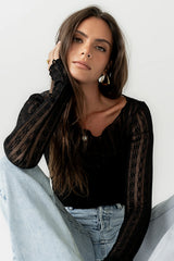 Rachel Lace Top in Black