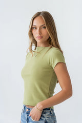 Martha Boatneck Top in Green