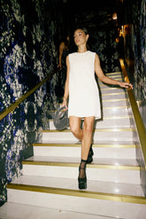 Bessie Sequin Mini Dress in Cream