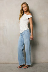 Daina Ruched Top in Ivory