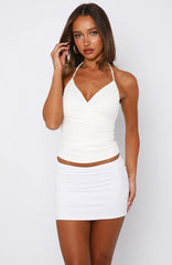 Late Nights Mini Skirt White