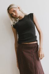 Huxley Cap Sleeve Top in Black