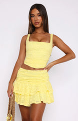 Let's Have Some Fun Lace Bustier Lemon