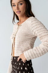 Jordy Textured Top in Natural