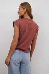 Arlo Top in Brick