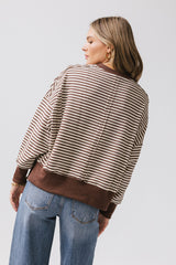 Wells Striped Top in Brown