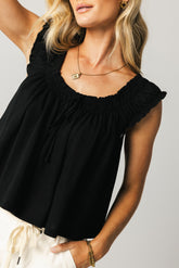 Casey Relaxed Top in Black