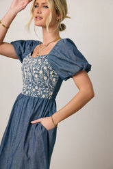 Tesalina Denim Midi Dress