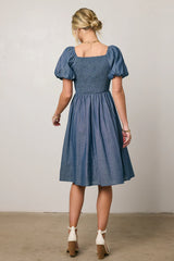 Tesalina Denim Midi Dress