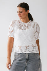 Noelle Loose Blouse in White