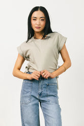 Sidney Ruched Top in Olive