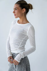 Mason Sheer Top in White