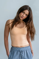 Millie Tank Top in Peach