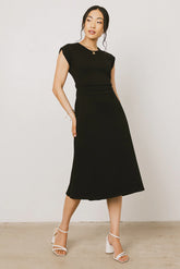 Kyra Midi Dress in Black