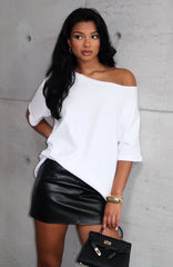 That's The Way It Is PU Mini Skirt Black