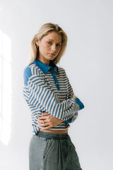 Kessie Striped Top in Blue
