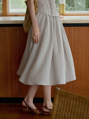Ruth A-Line Lyocell Linen Skirt
