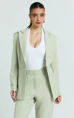 Single Breasted Blazer in Sage Green